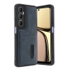 Realme C65 Sara Kartvizitli Deri Kılıf - Lacivert