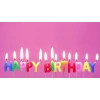 Rengarenk Happy Birthday Yazılabilen Doğum Günü Mumu (5324)