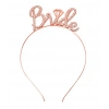 Rose Gold Renkli Taşlı “Bride” Gelin Tacı