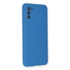 Samsung Galaxy A03s Kılıf Nano İçi Kadife Silikon - Mavi