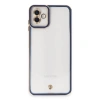 Samsung Galaxy A04 Kılıf Liva Lens Silikon - Mavi
