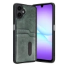 Samsung Galaxy A07 4g Sara Kartvizitli Deri Kılıf - Yeşil