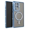 Samsung Galaxy S23 Ultra Joke Simli Magneticsafe Kılıf - Mavi