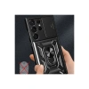 Samsung Galaxy S23 Ultra Kılıf Pars Lens Yüzüklü Silikon - Siyah