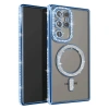 Samsung Galaxy S25 Ultra Kılıf Joke Simli Magneticsafe Kılıf - Mavi