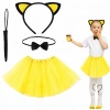 Sarı Mevcut Kedi Kostüm Seti - Tütü, Taç, Papyon, Kuyruk