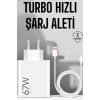 Şarj Aleti 67w Hızlı Şarj Turbo Type-c Uyumlu Şarj Adaptörü Kablosu