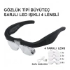 Şarjlı Gözlük Büyüteç 4 Farklı Lens -11537dc