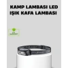 Şarjlı LED Kafa Feneri | 4 Modlu Akıllı Sensörlü Far | Su Geçirmez IPX5 Kamp ve Balıkçı Lambası