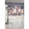Selfie Çubuğu Tripod Kumandalı Telefon Tutucu Siyah