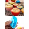 Silikon Muffin Kalıbı - Sürekli Kullanım Muffin Kek Kalıbı 6 Adet