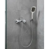 Siyah Duş Seti El Duşu Başlığı Spiral Hortum Dayanıklı Banyo Duş Aksesuarı