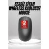 Siyah Kablosuz Mouse Wireless Mouse Minimal Tasarım