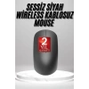 Siyah Kablosuz Mouse Wireless Mouse Minimal Tasarım