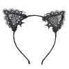 Siyah Kedi Dantel Taç + Eldiven Seti – Parti, Dans ve Kostüm Kombini (5324)
