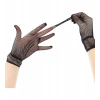 Siyah Renk Likralı File Eldiven Parmaklı Örgü Eldiven Yetişkin Boy (5324)
