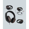 Stereo KırmızıKulaklığı Yumuşak Pedli Mikrofonlu