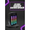 Taşınabilir 6.5 İnç Led Bluetooth Kareoke Hoparlör Rgb Işıklı Radyolu