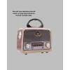 Taşınabilir Nostalji Radyo Bluetooth Usb Aux Girişli