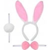 Tavşan Kostüm Seti - Taç Papyon Kuyruk Pembe Mevcut
