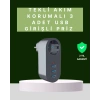 Termal Akım Korumalı 3 USBli Güvenli Priz – Akıllı Akım Dengeleme