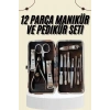 Tırnak Bakımı Tırnak Makası Profesyonel 12 Parça El Ayak Manikür Pedikür Seti
