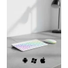 Türkçe Q Aydınlatmalı Klavye Mouse Seti Kablosuz Bluetooth Destekli
