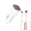 TYPE-C - KABLOLU  OTO - ARAÇ ÇAKMAKLIK ŞARJ BAŞLIK SET  15.5W - 1MT KABLO  HY-X46 (5324)