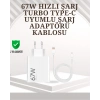 Type-C Uyumlu 67W Turbo Hızlı Şarj Aleti Akıllı Koruma Sistemli