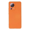 Xiaomi Mi 13 Lite Kılıf Nano İçi Kadife Silikon - Turuncu