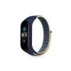Xiaomi Mi Band 4 Hasırlı Cırtcırtlı Kordon (SAAT DEĞİLDİR) - Sarı-lacivert