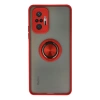 Xiaomi Redmi Note 10 Pro Kılıf Montreal Yüzüklü Silikon Kapak - Kırmızı