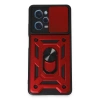 Xiaomi Redmi Note 12 Pro 5g Kılıf Pars Lens Yüzüklü Silikon - Kırmızı