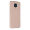 Xiaomi Redmi Note 9 Pro Kılıf Nano İçi Kadife Silikon - Pudra