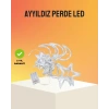 Yanıp Sönen Ve Sabit Modlu Yıldız Ay Perde Led Işık