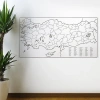 Yazılabilir Türkiye Haritası Manyetik Duvar Stickerı 110 x 56 cm (5324)