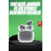 Yeni Nesil Bluetooth Kulaklık Beyaz Çağrı Cevaplayabilen Kablosuz