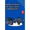 Yeni Nesil Kampanyası Bluetooth Bağlantılı Akıllı Saat Ve Kablosuz Kulaklık Dijital Göstergeli