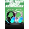 Yeni Nesil Kulak Üstü Kablosuz Uzun Ömürlü RGB Işıklı Bluetooth Kulaklık