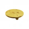 YUVARLAK 24.5CM 3 MİNİ TOP AYAKLI AHŞAP BAMBU SUNUM TEPSİSİ - MİNİ SOFRA (5324)