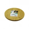 YUVARLAK=24.5CM AYAKLI= 4CM DÜZ YÜZEY AHŞAP BAMBU SUNUM TEPSİSİ - MİNİ SOFRA (5324)