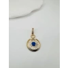Zirkon-mine Taşlı Pirinç Charmlar - Charm0017