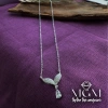 Zirkon Su Damlası Taşlı Kanat Kolye - Kl0015