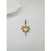 Zirkon Taşlı Pirinç Charmlar - Charm0019