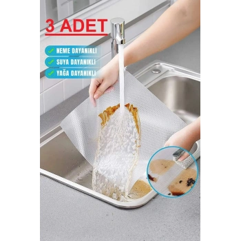 ( 3 ADET ) Çok Amaçlı Pratik Kaydırmaz 45 Cm X 3 Metre Raf Örtüsü (Mutfak-Dolap içi-Buzdolabı )