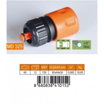1/2 HORTUM BAĞLANTI ADAPTÖRÜ STOPLU (5324)