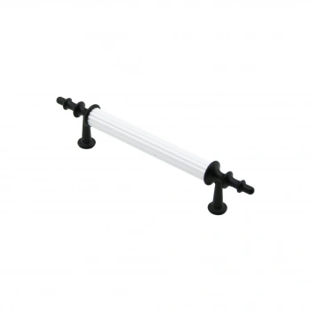 10 ADET BEYAZ - SİYAH BORU KULP 9.6CM (5324)