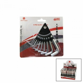 10 PARÇA  KARTLI ALYAN ANAHTAR TAKIM SETİ120MM-NO-1.5-10 (5324)