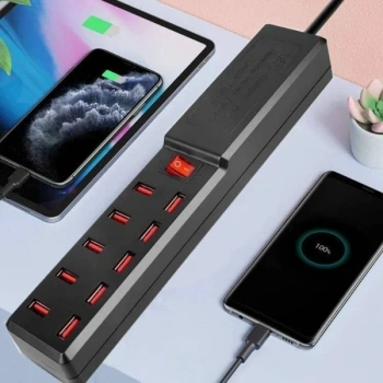 10 Portlu USB Şarj Adaptörü