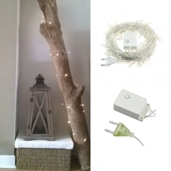 100 Ledli 8 Fonksiyonlu 10 Metre Led Aydınlatma Dekor Lambası (beyaz) (5324)